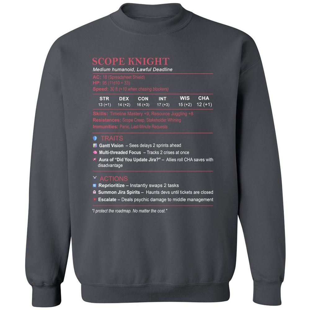 PM Stats Classic Unisex Sweatshirt - Charcoal - 7