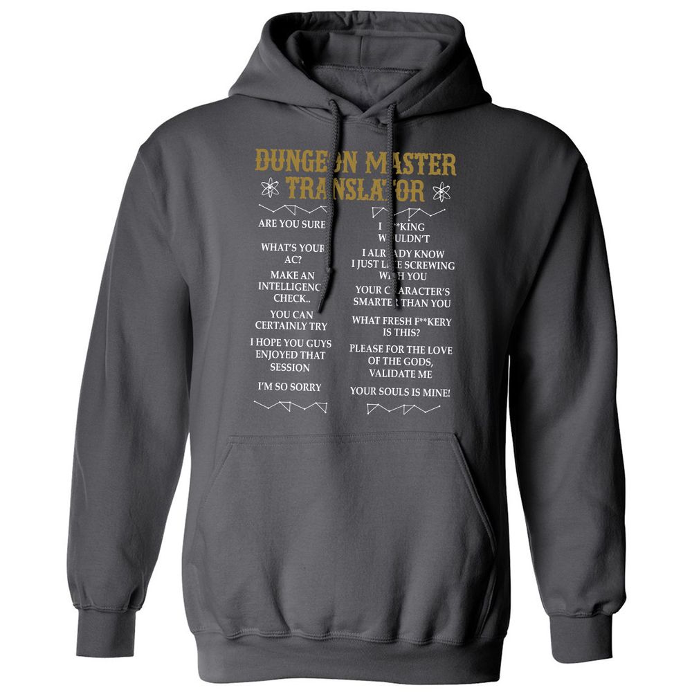 Dungeon Master Translator Classic Unisex Hoodie - Charcoal - 7