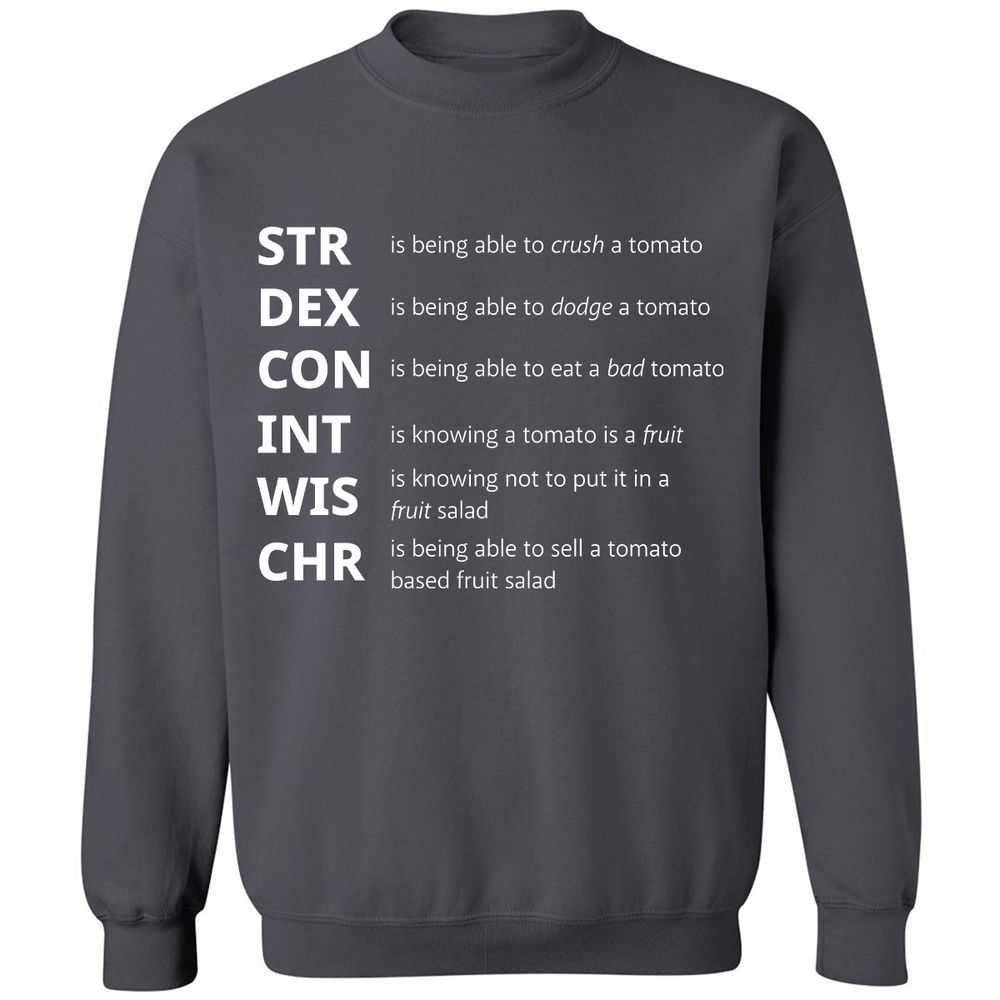 Tomato Stats – RPG Meme Edition - Charcoal - 7