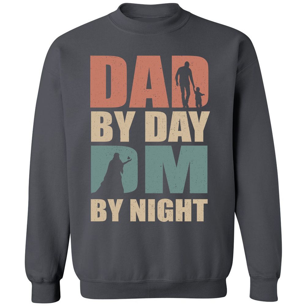 Dad By Day DM By Night - Charcoal - 7
