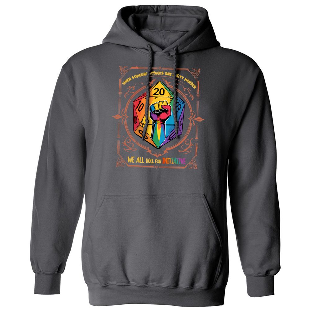 Roll For Initiative Classic Unisex Hoodie - Charcoal - 7