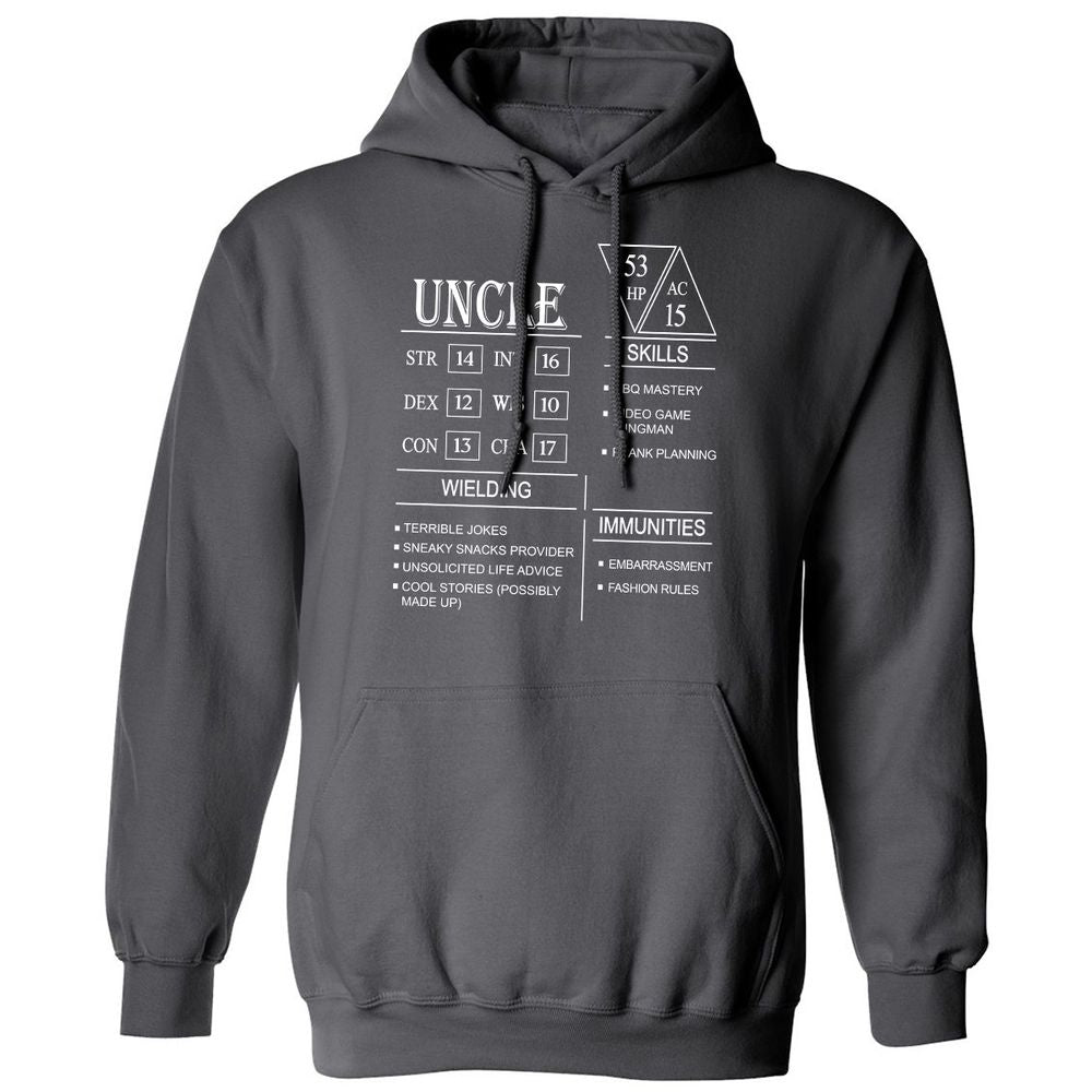 Uncle Stats Classic Unisex Hoodie - Charcoal - 7