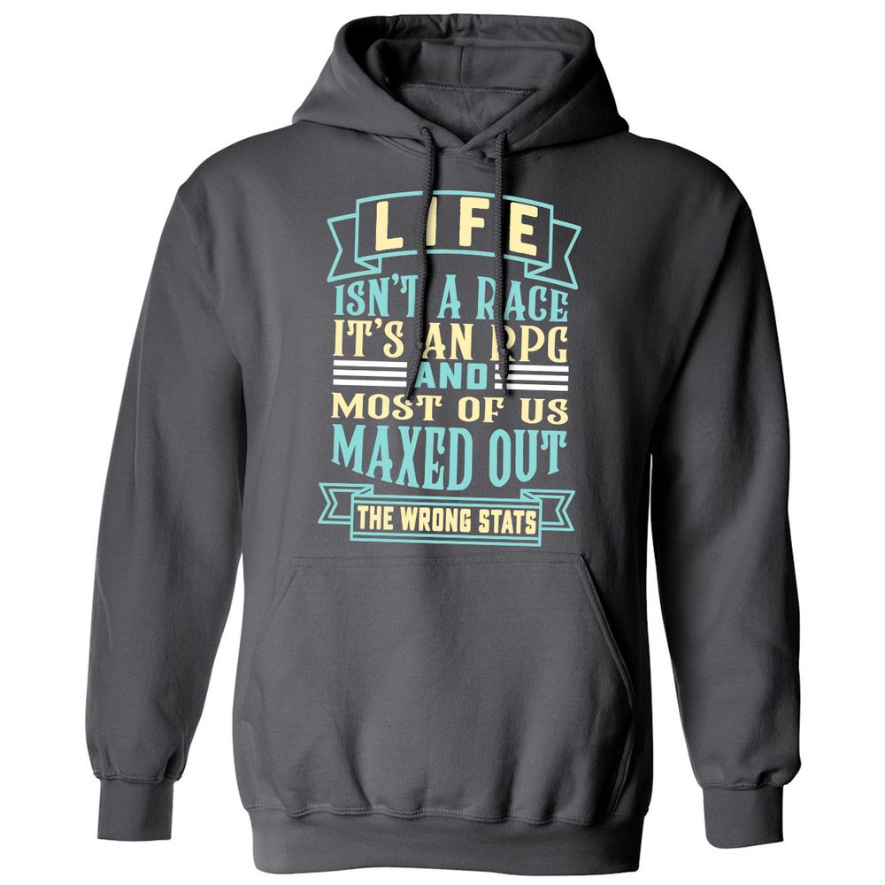 Life Is A RPG Classic Unisex Hoodie - Charcoal - 7