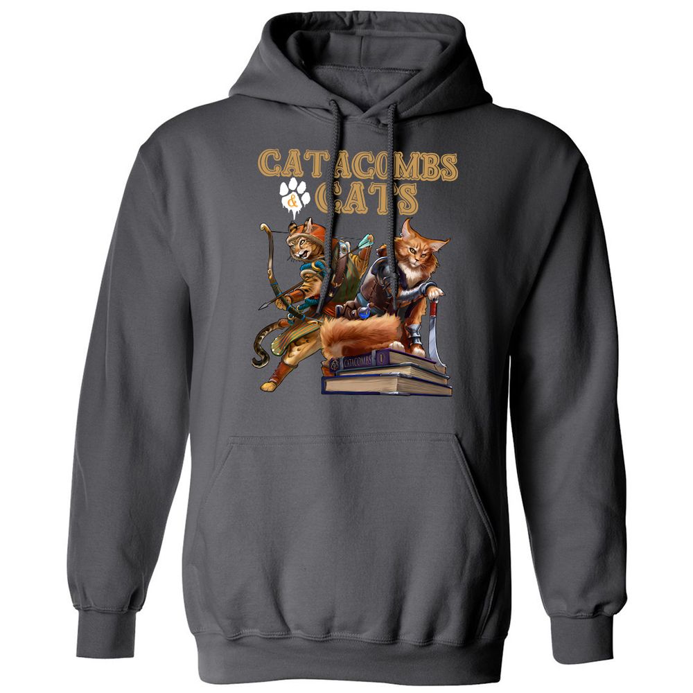 Catacombs & Cats Classic Unisex Hoodie - Charcoal - 7