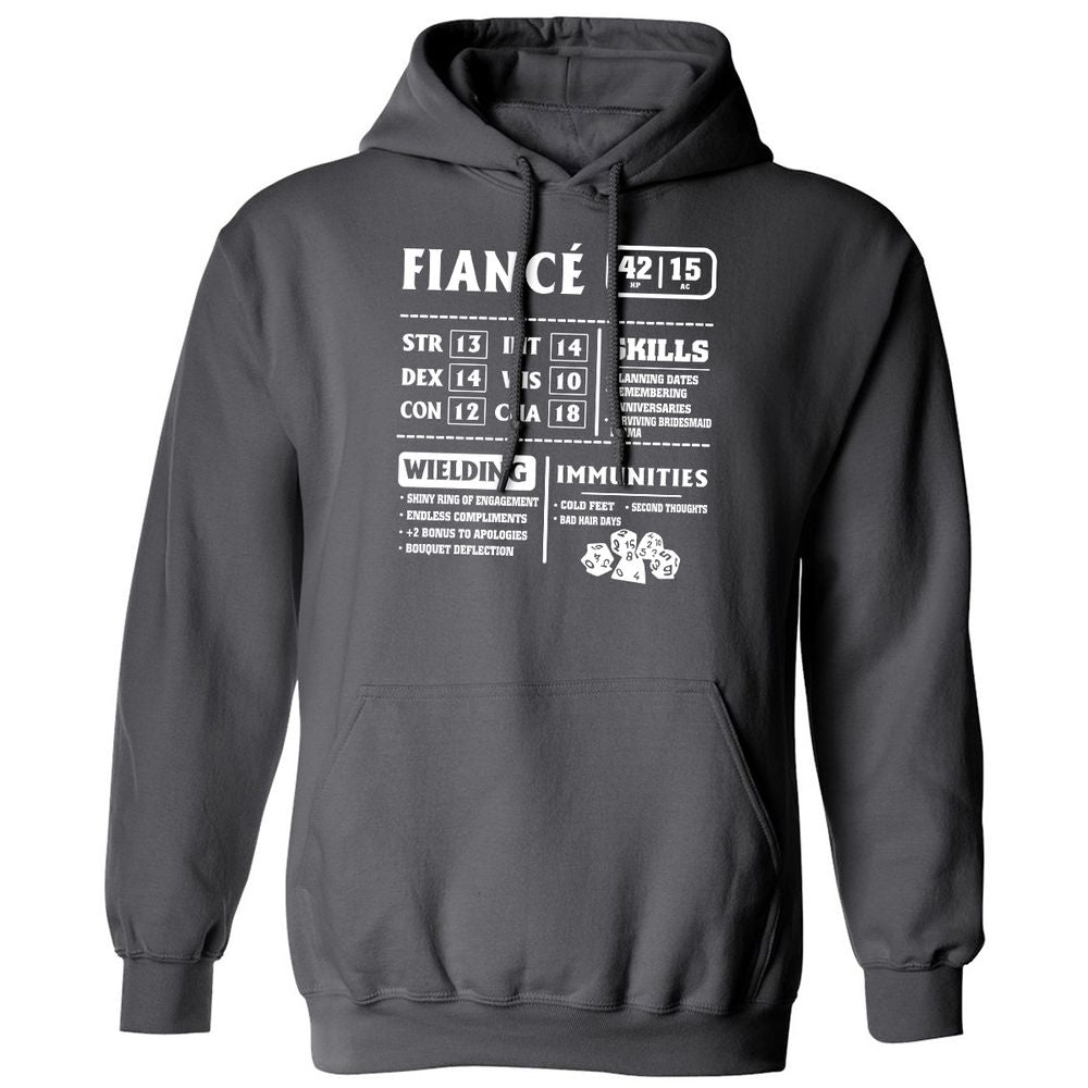 Fiance Stats Classic Unisex Hoodie - Charcoal - 7