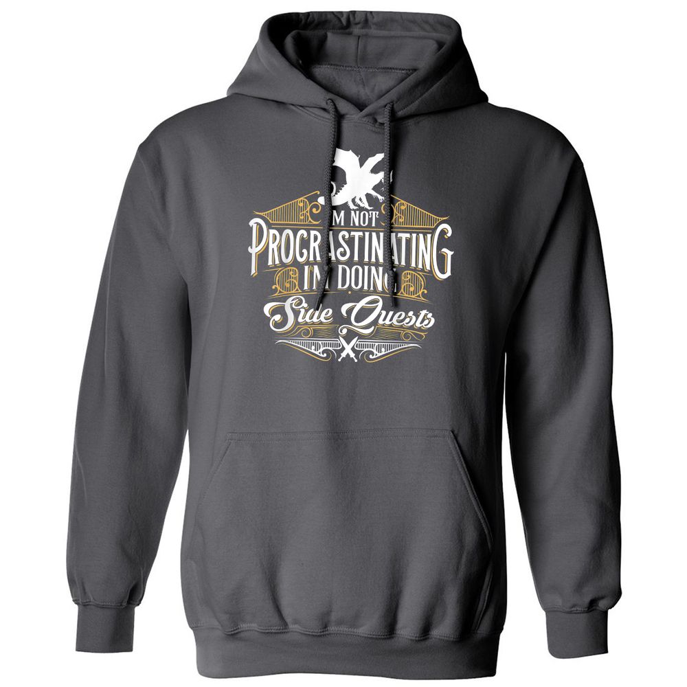 I'm Doing Side Quests Classic Unisex Hoodie - Charcoal - 7