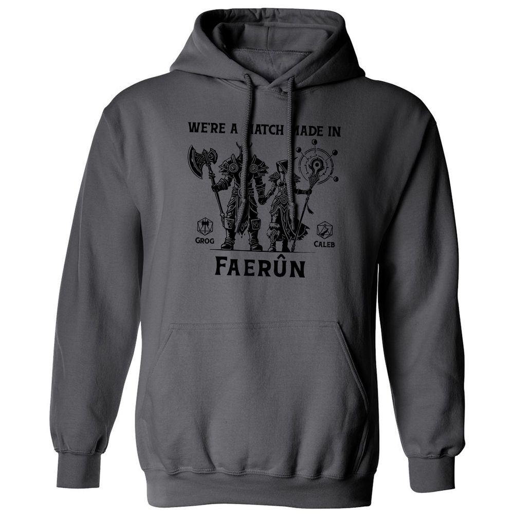 Custom DnD Class Couple Classic Unisex Hoodie - Charcoal - 7