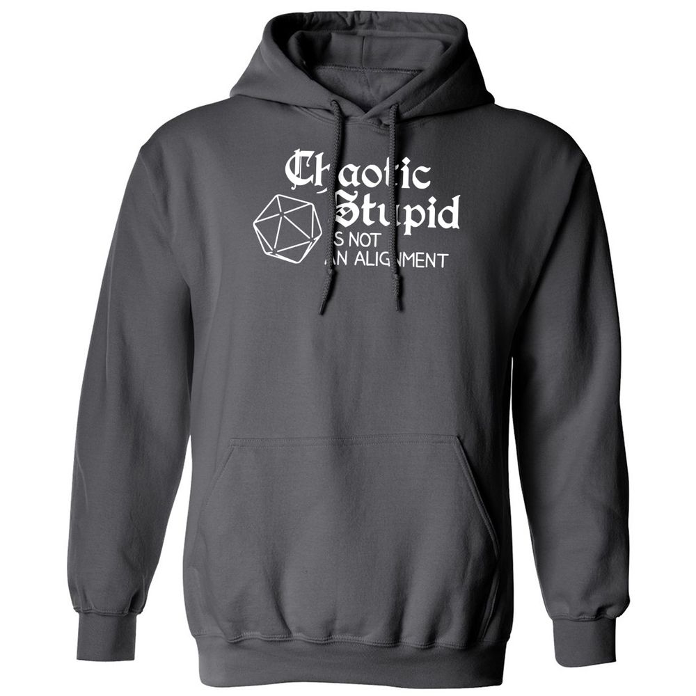 Chaotic Stupid Is Not An Alignment Classic Unisex Hoodie - Charcoal - 7