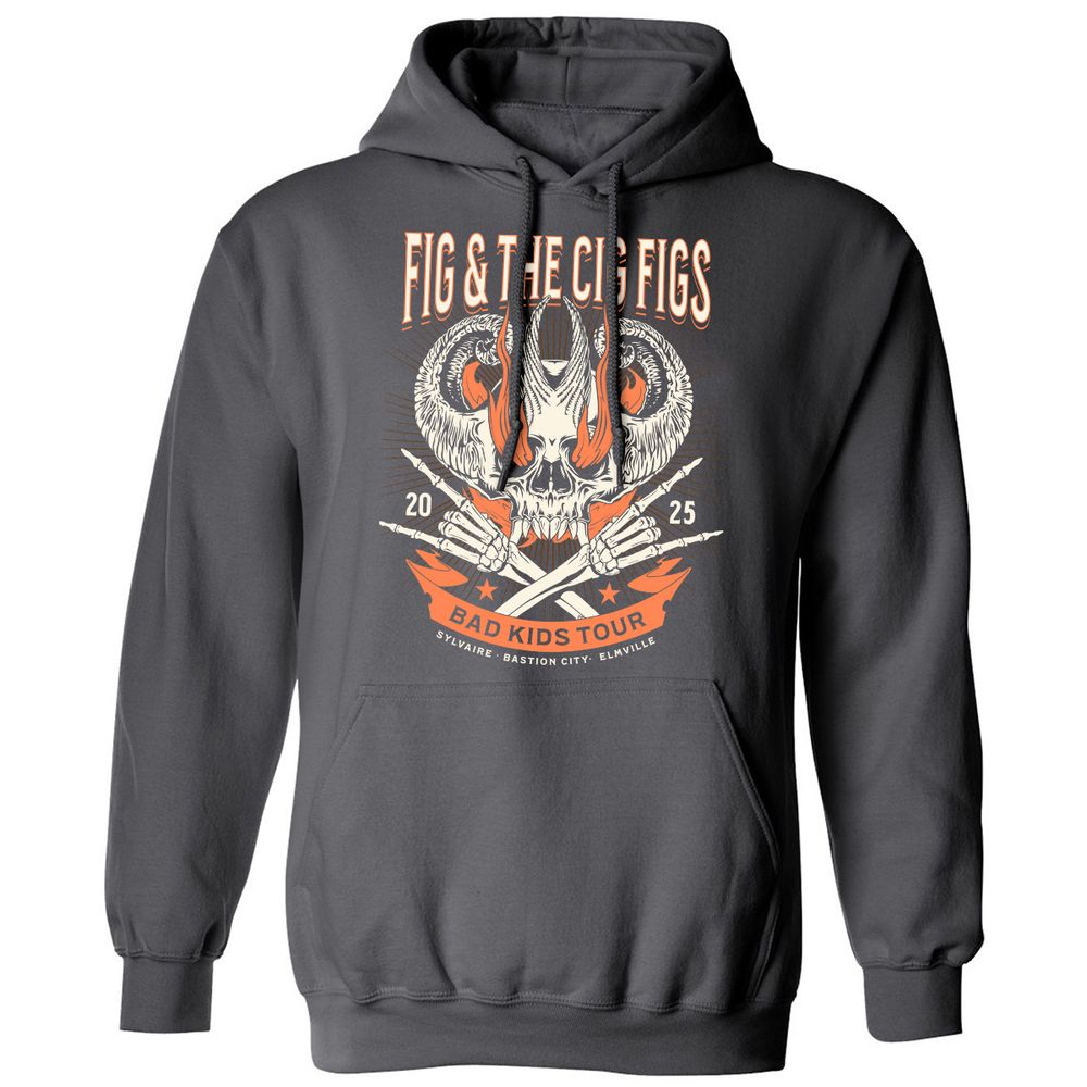 Fig and the Cig Figs, Dimension 20 Classic Unisex Hoodie - Charcoal - 7