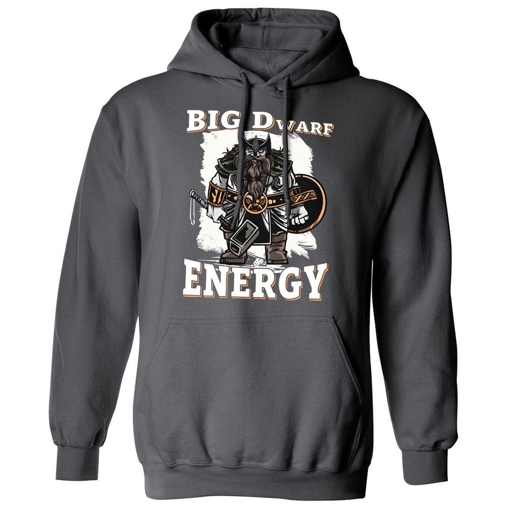 Big Dwarf Energy Classic Unisex Hoodie - Charcoal - 7