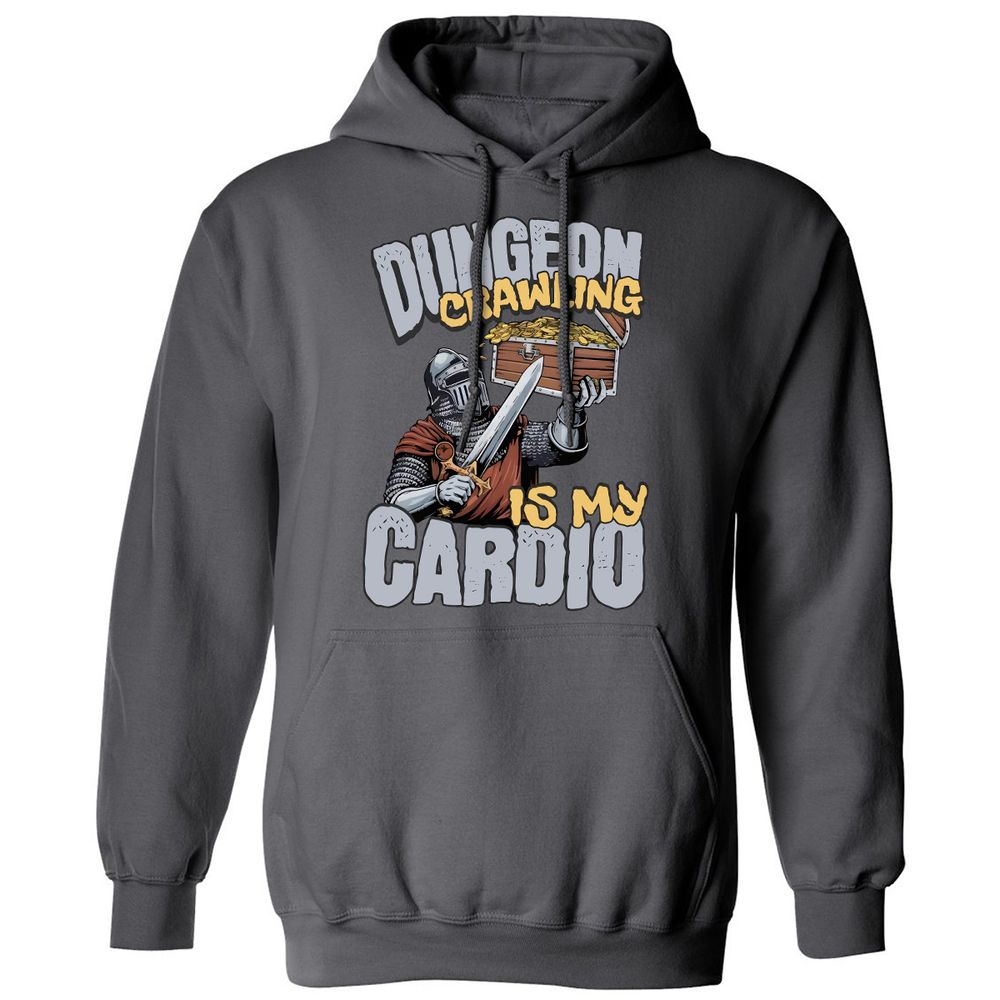 Dungeon Crawling Is My Cardio Classic Unisex Hoodie - Charcoal - 7