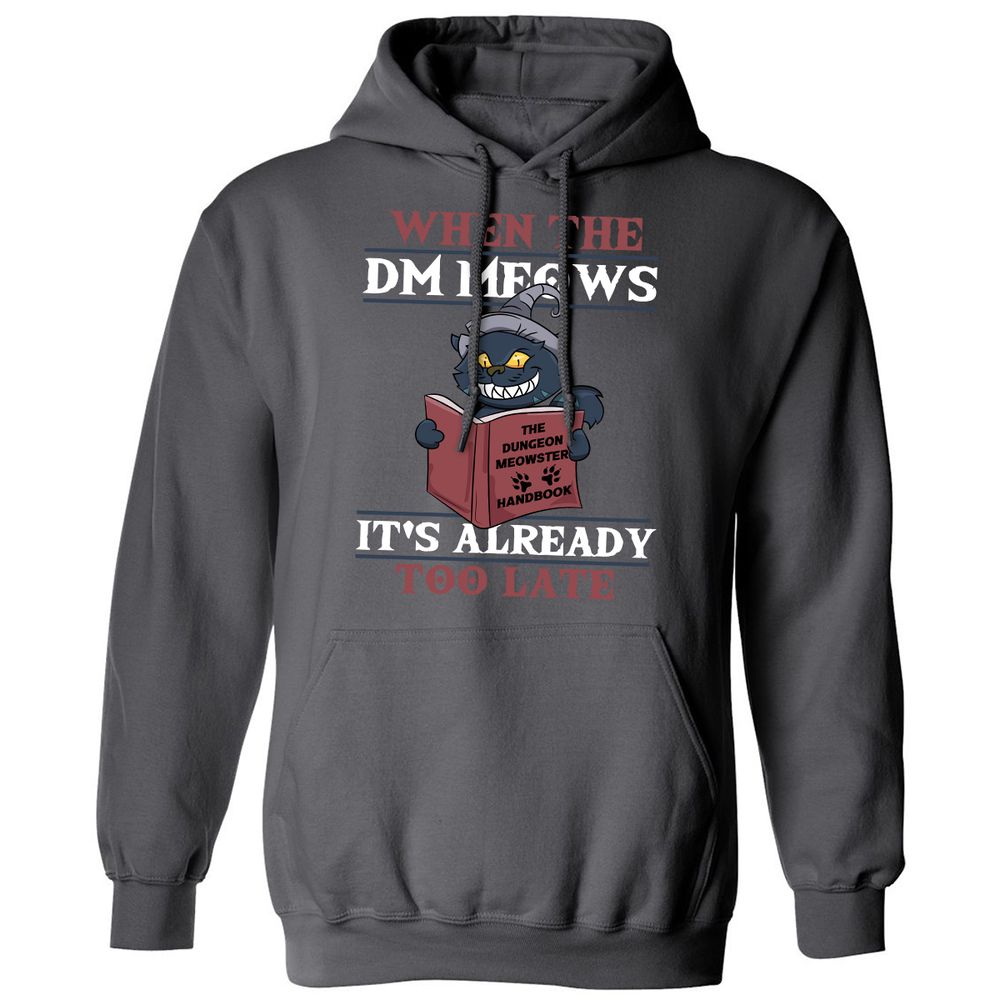 When The DM Meow Classic Unisex Hoodie - Charcoal - 7