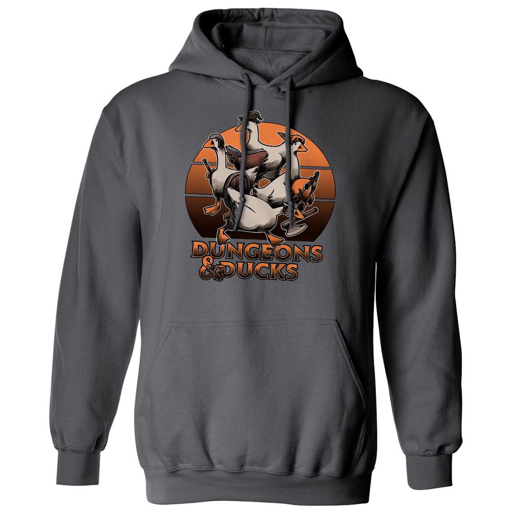 Dungeons And Ducks Classic Unisex Hoodie - Charcoal - 7