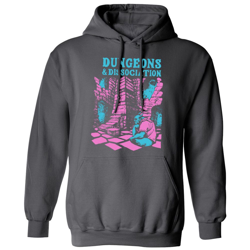 Dungeons And Dissociation Classic Unisex Hoodie - Charcoal - 7