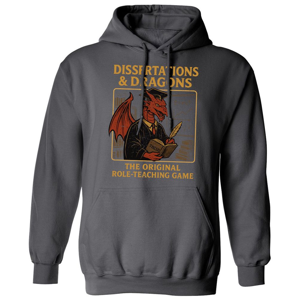 Disserations & Dragons Classic Unisex Hoodie - Charcoal - 7