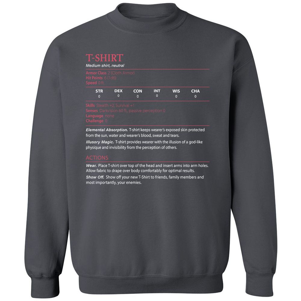 T-Shirt Classic Unisex Sweatshirt - Charcoal - 7