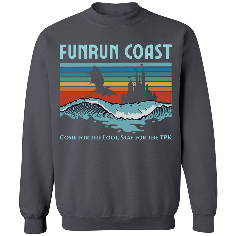 FUNRUN COAST Classic Unisex Sweatshirt - Charcoal - 7