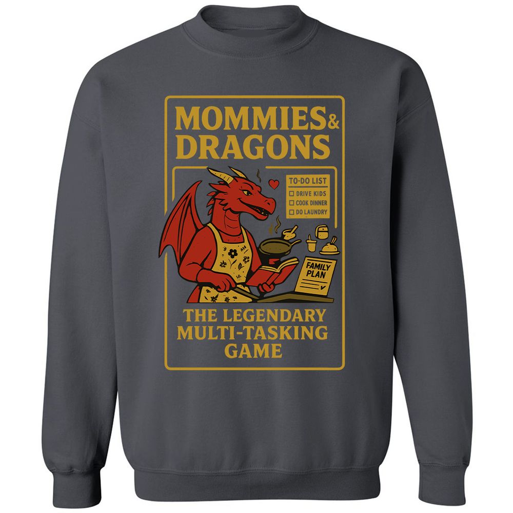 Mommies & Dragons Classic Unisex Sweatshirt - Charcoal - 7