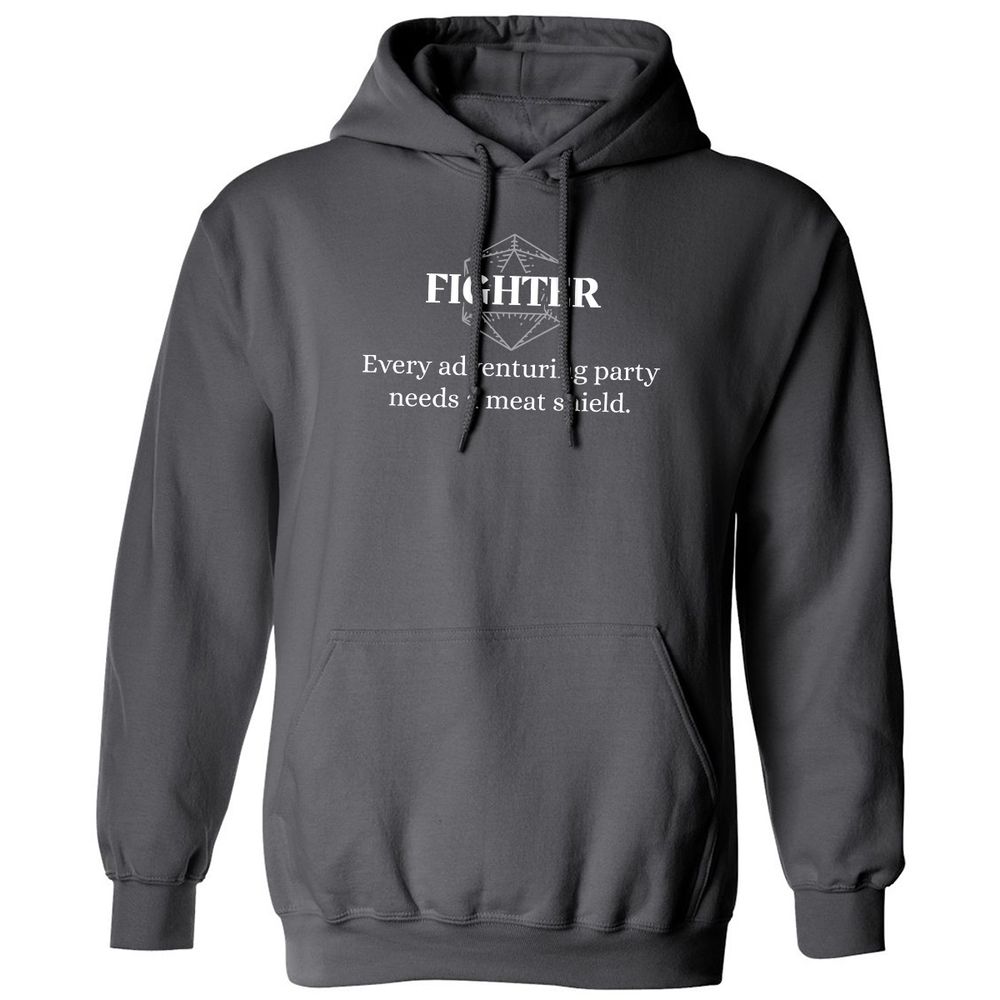Fighter – Every Party Needs A Meat Shield Classic Unisex Hoodie - Charcoal - 7