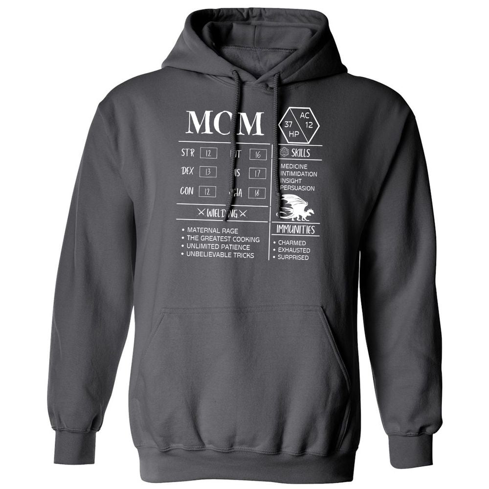 Mom Stats 2 Classic Unisex Hoodie - Charcoal - 7