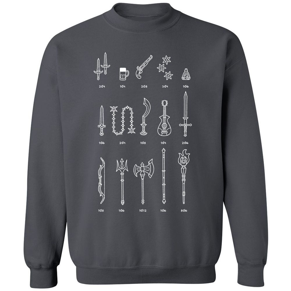 Damage Dealer RPG Classic Unisex Sweatshirt - Charcoal - 7
