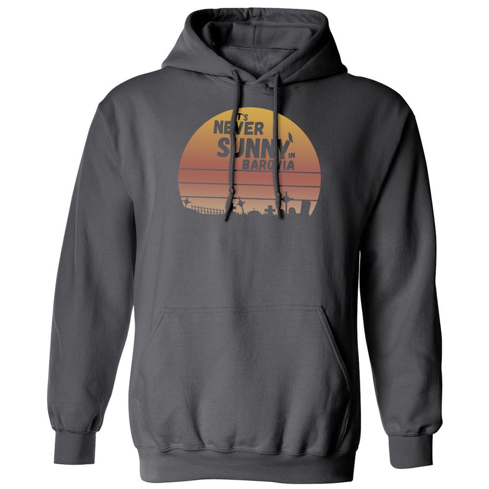 Vintage It's Never Sunny In Barovia Classic Unisex Hoodie - Charcoal - 7