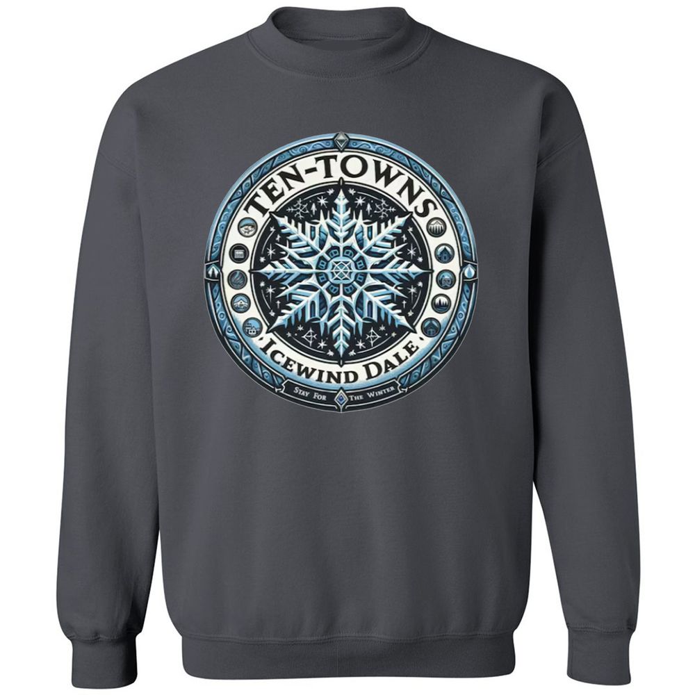 Ten-Towns Icewind Dale Classic Unisex Sweatshirt - Charcoal - 7