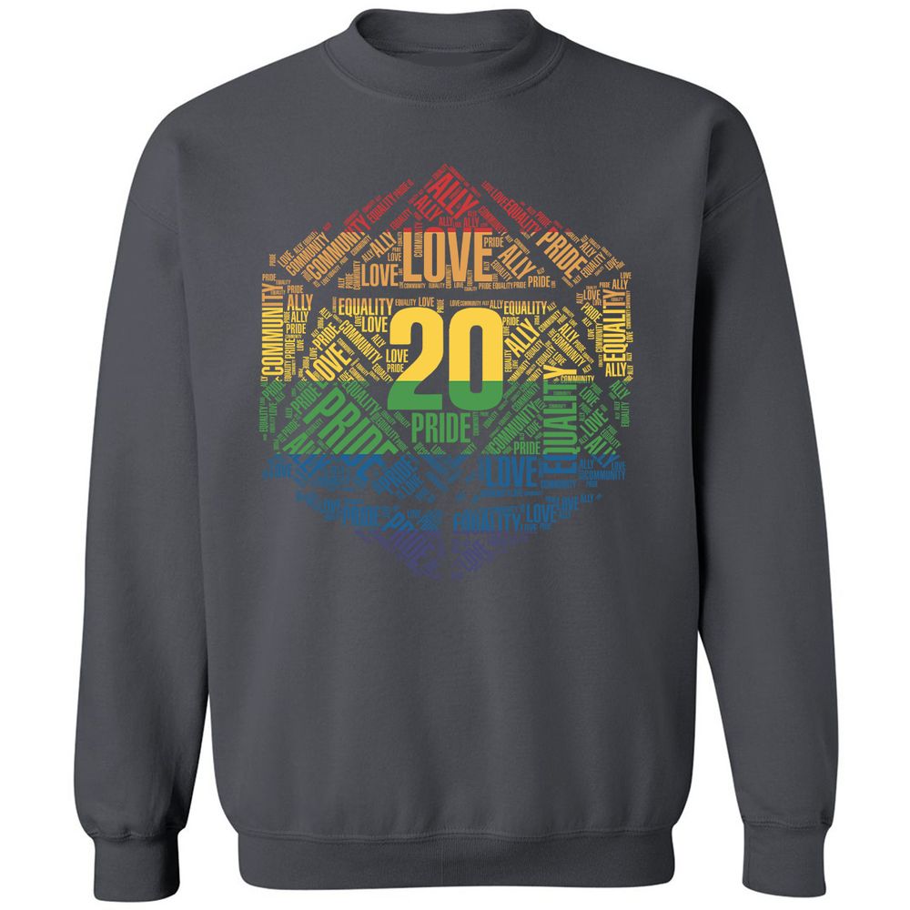 D20 Pride Classic Unisex Sweatshirt - Charcoal - 7