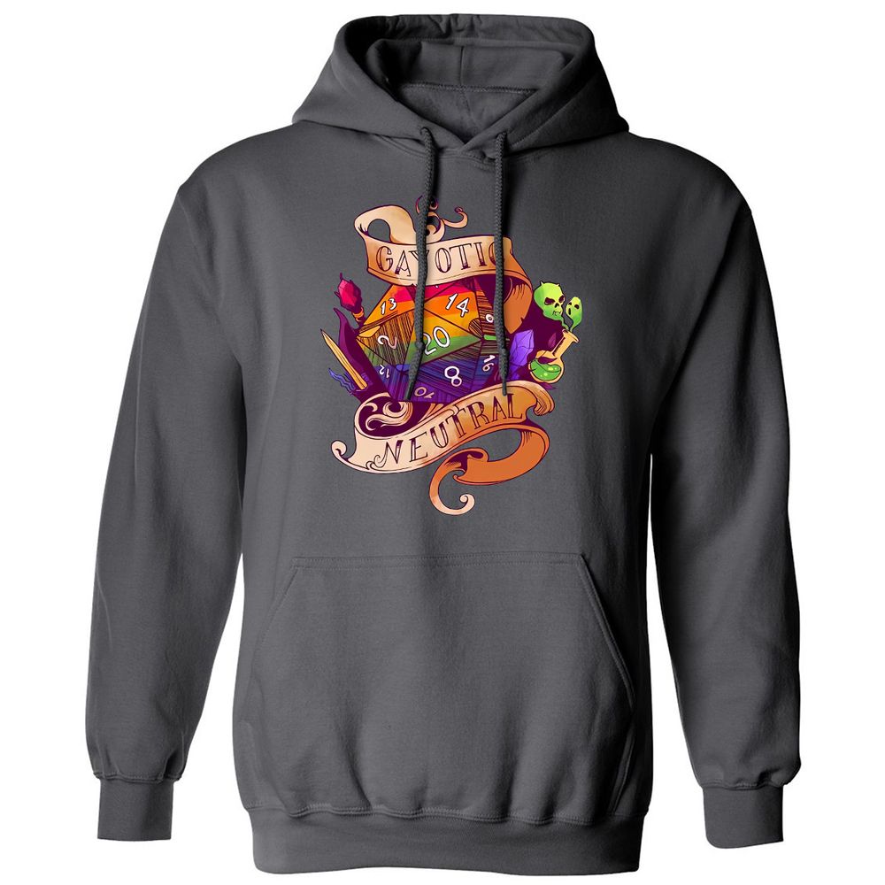 Gayotic Neutral Classic Unisex Hoodie - Charcoal - 7
