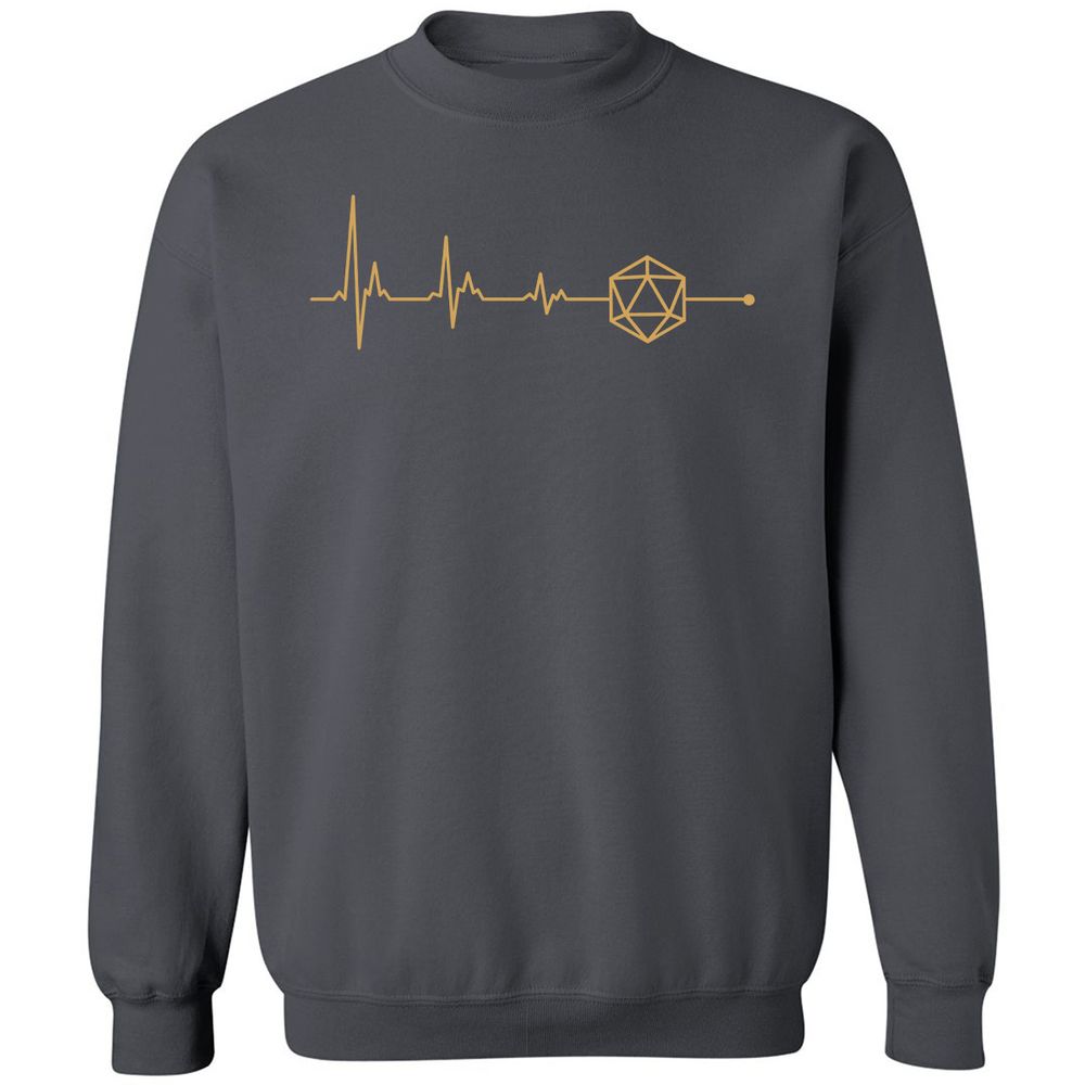 D20 Dice Is My Life Classic Unisex Sweatshirt - Charcoal - 7