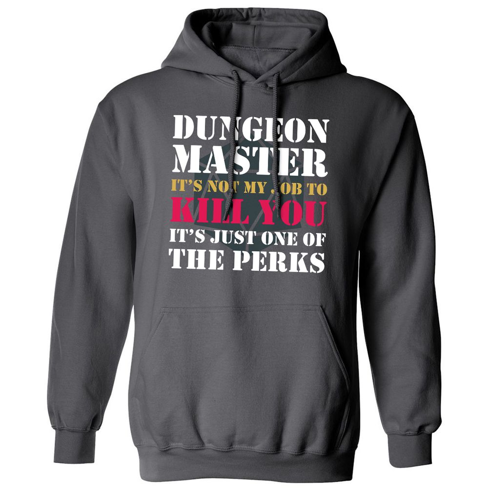 DUNGEON MASTER NOT MY JOB Classic Unisex Hoodie - Charcoal - 7