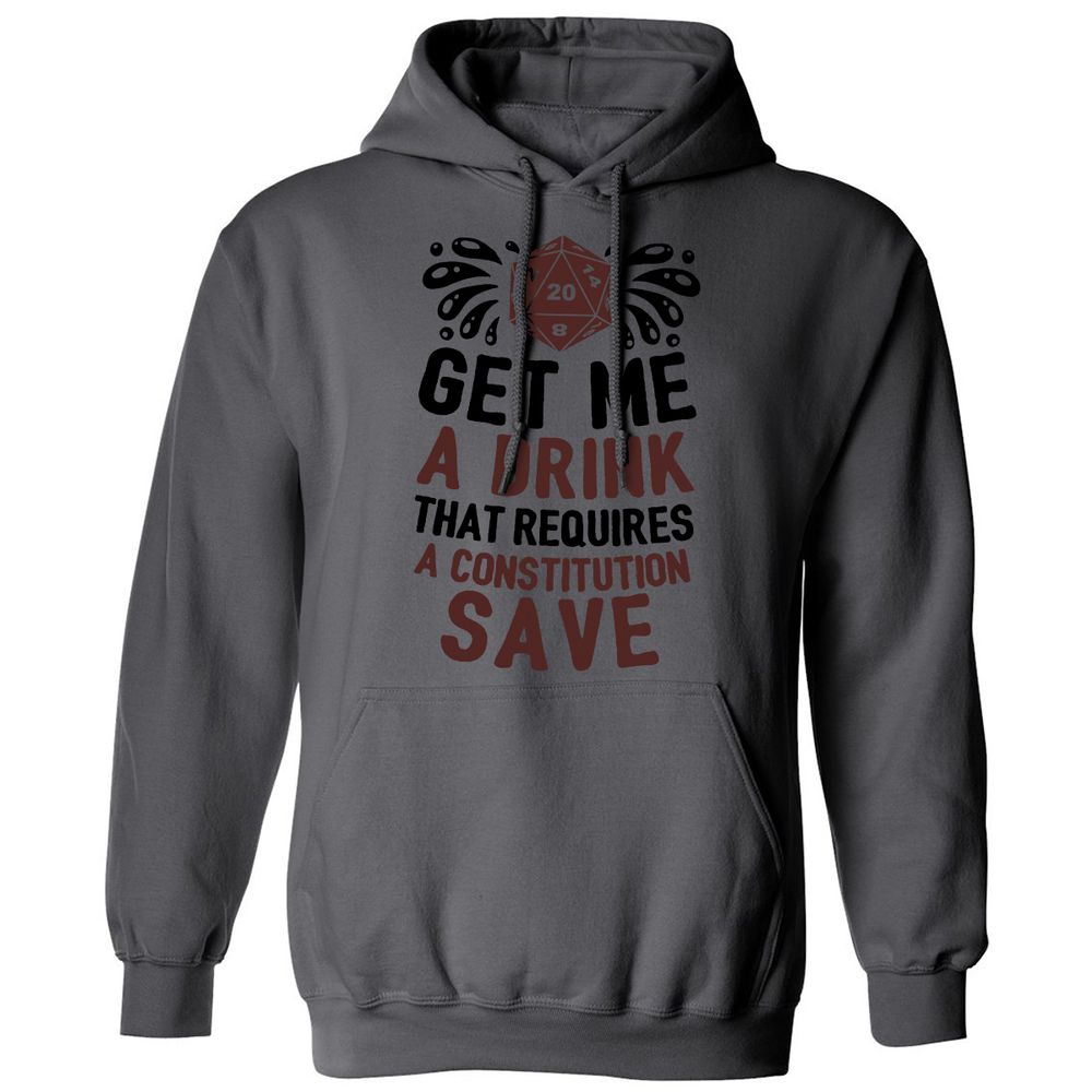 Get Me A Drink Classic Unisex Hoodie - Charcoal - 7