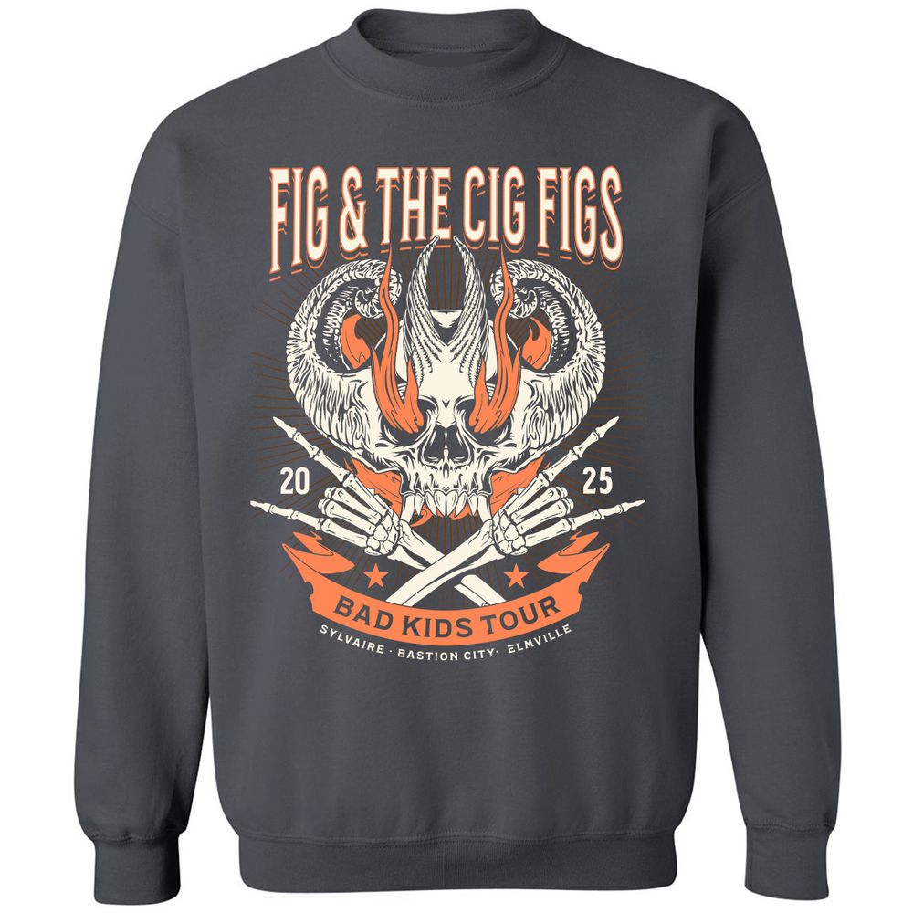 Fig and the Cig Figs, Dimension 20 Classic Unisex Sweatshirt - Charcoal - 7