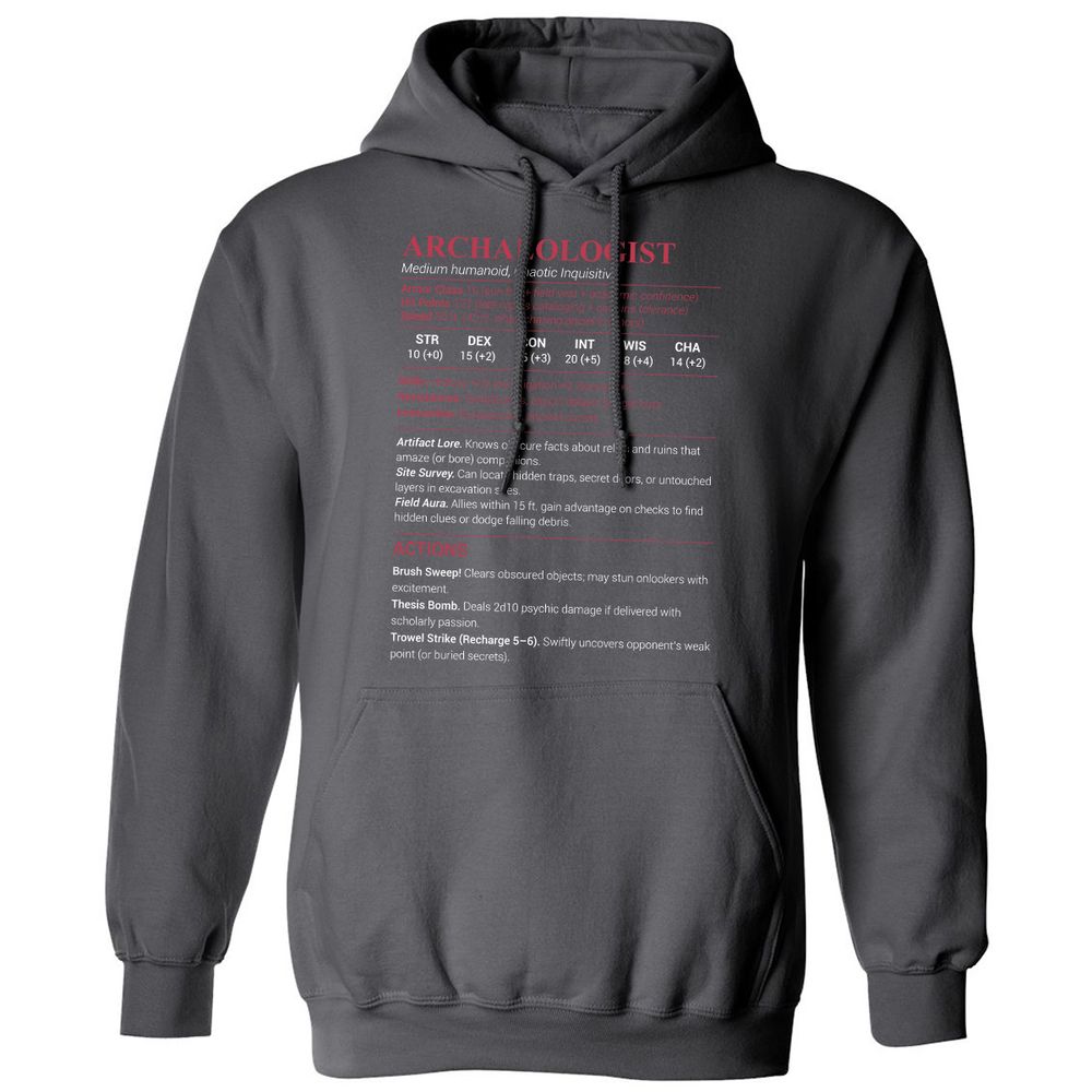 ARCHAEOLOGIST Classic Unisex Hoodie - Charcoal - 7