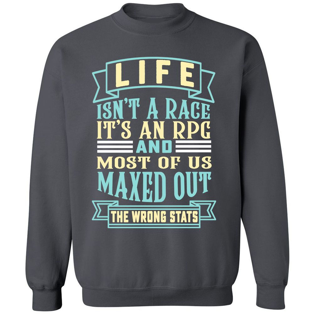 Life Is A RPG Classic Unisex Sweatshirt - Charcoal - 7