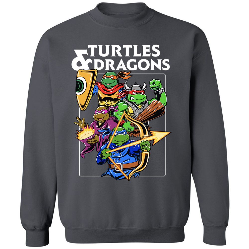 Turtles & Dragons Classic Unisex Sweatshirt - Charcoal - 7