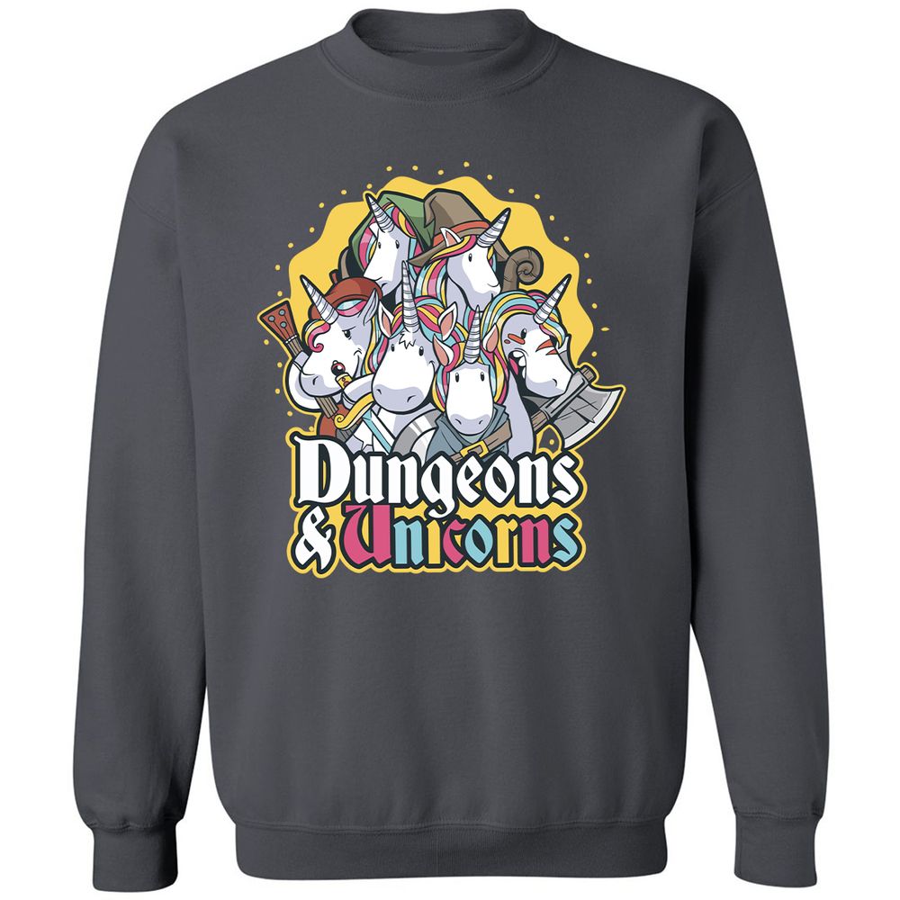 Dungeons And Unicorns Classic Unisex Sweatshirt - Charcoal - 7