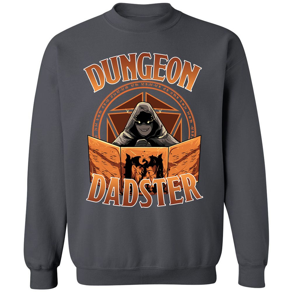 Dungeon Dadster Classic Unisex Sweatshirt - Charcoal - 7