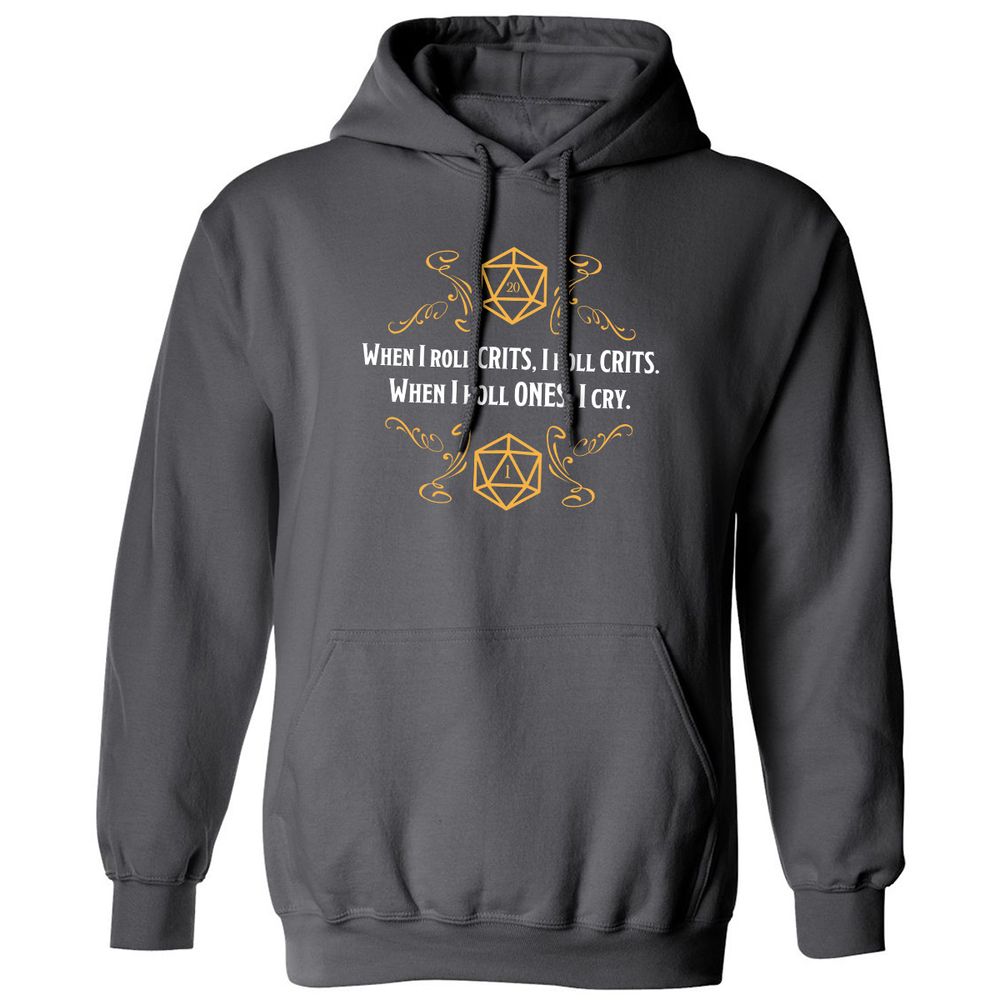 When I Roll Crits Classic Unisex Hoodie - Charcoal - 7