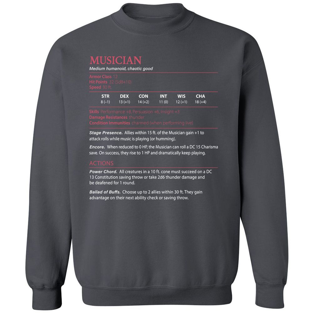 Musician Stats - Charcoal - 7