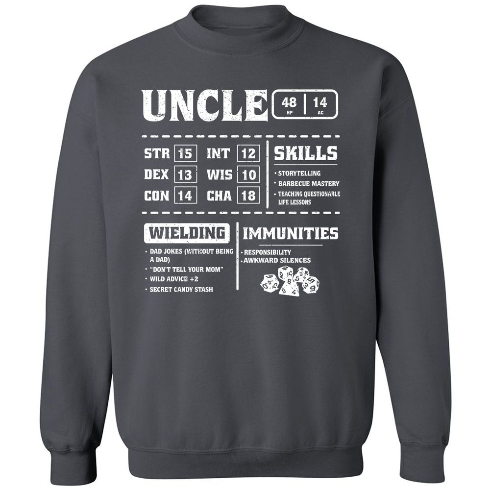 Uncle Stats Classic Unisex Sweatshirt - Charcoal - 7