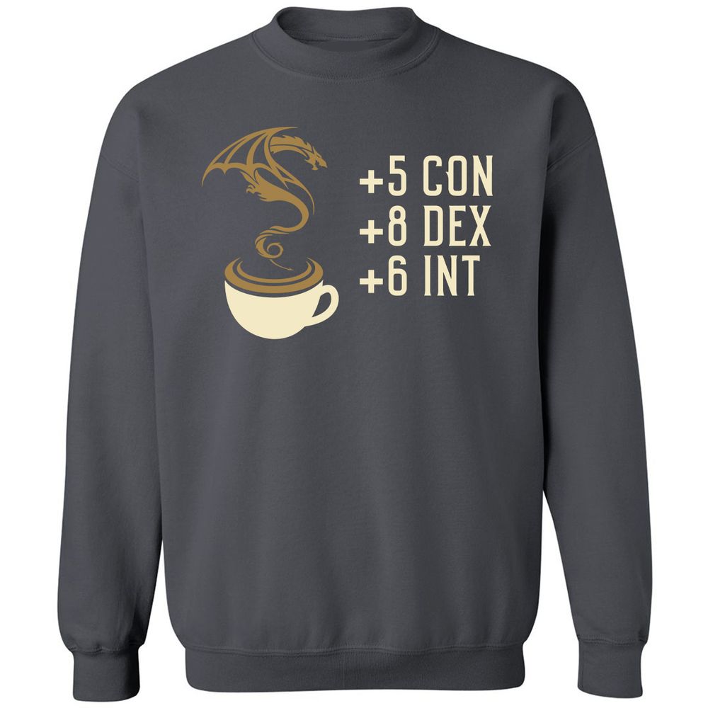 Coffee Dragon Classic Unisex Sweatshirt - Charcoal - 7