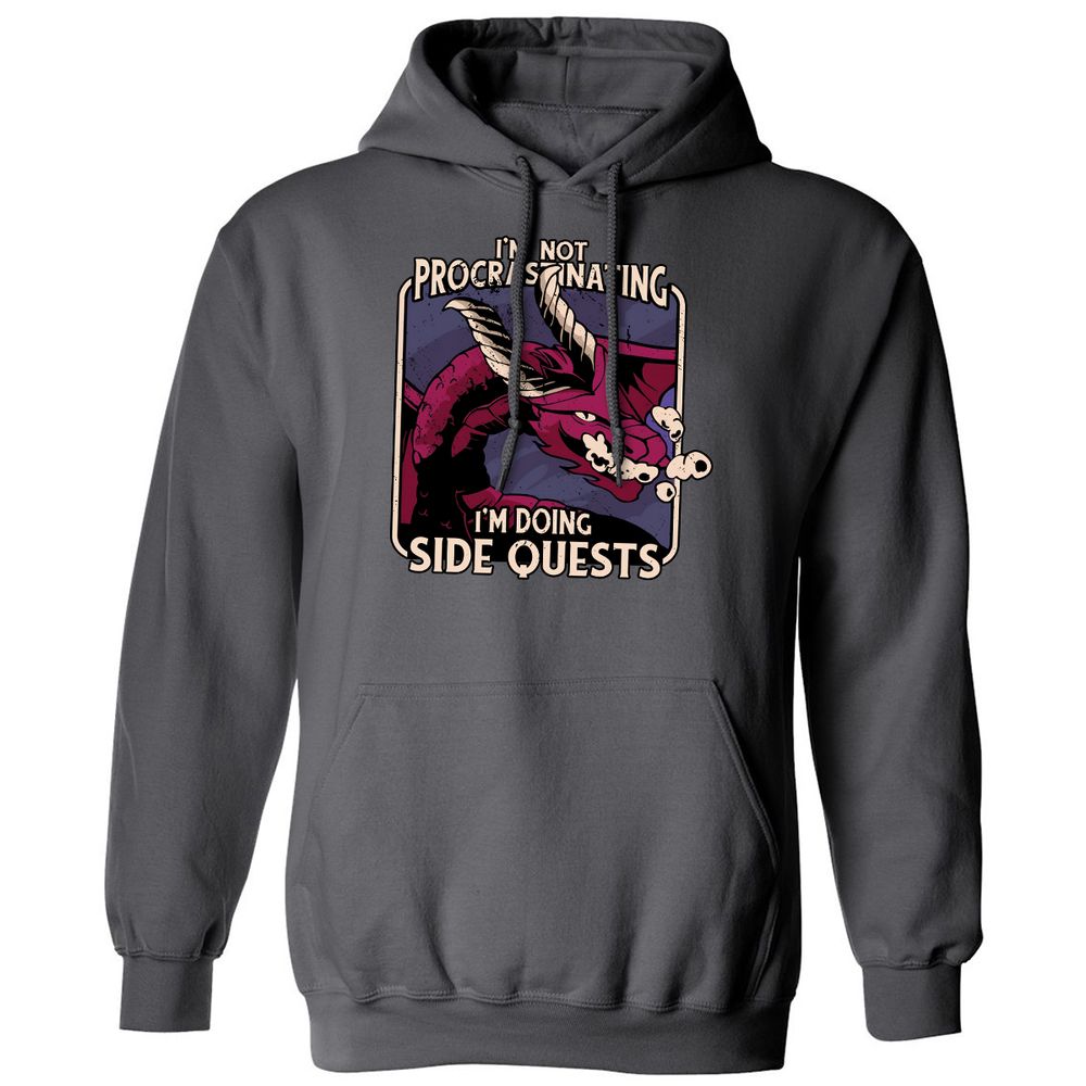 Doing Side Quests Classic Unisex Hoodie - Charcoal - 7