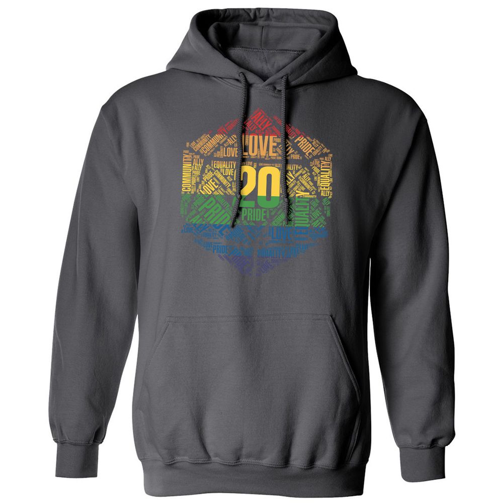 D20 Pride Classic Unisex Hoodie - Charcoal - 7