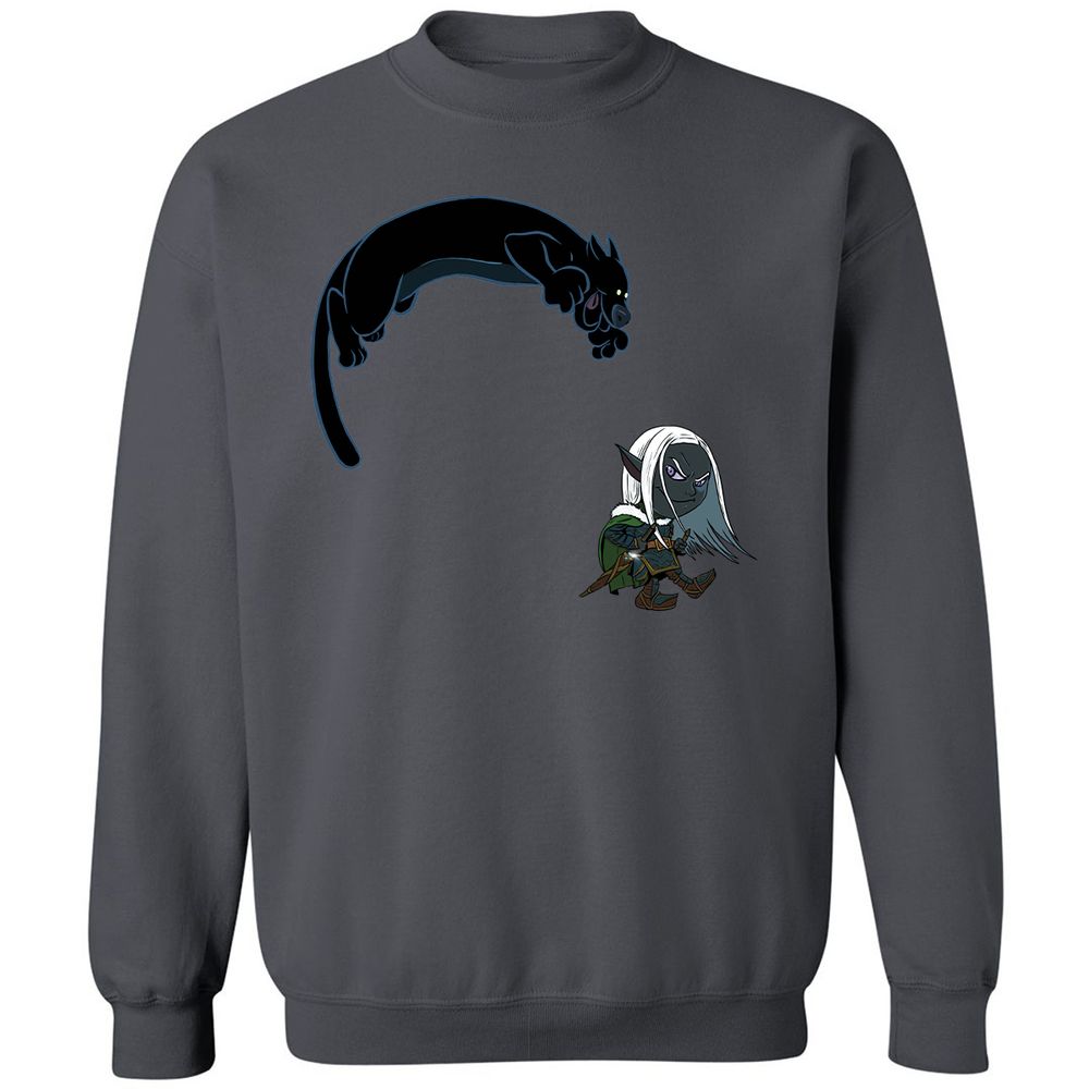 Drizzt And Guenhwyvar Classic Unisex Sweatshirt - Charcoal - 7