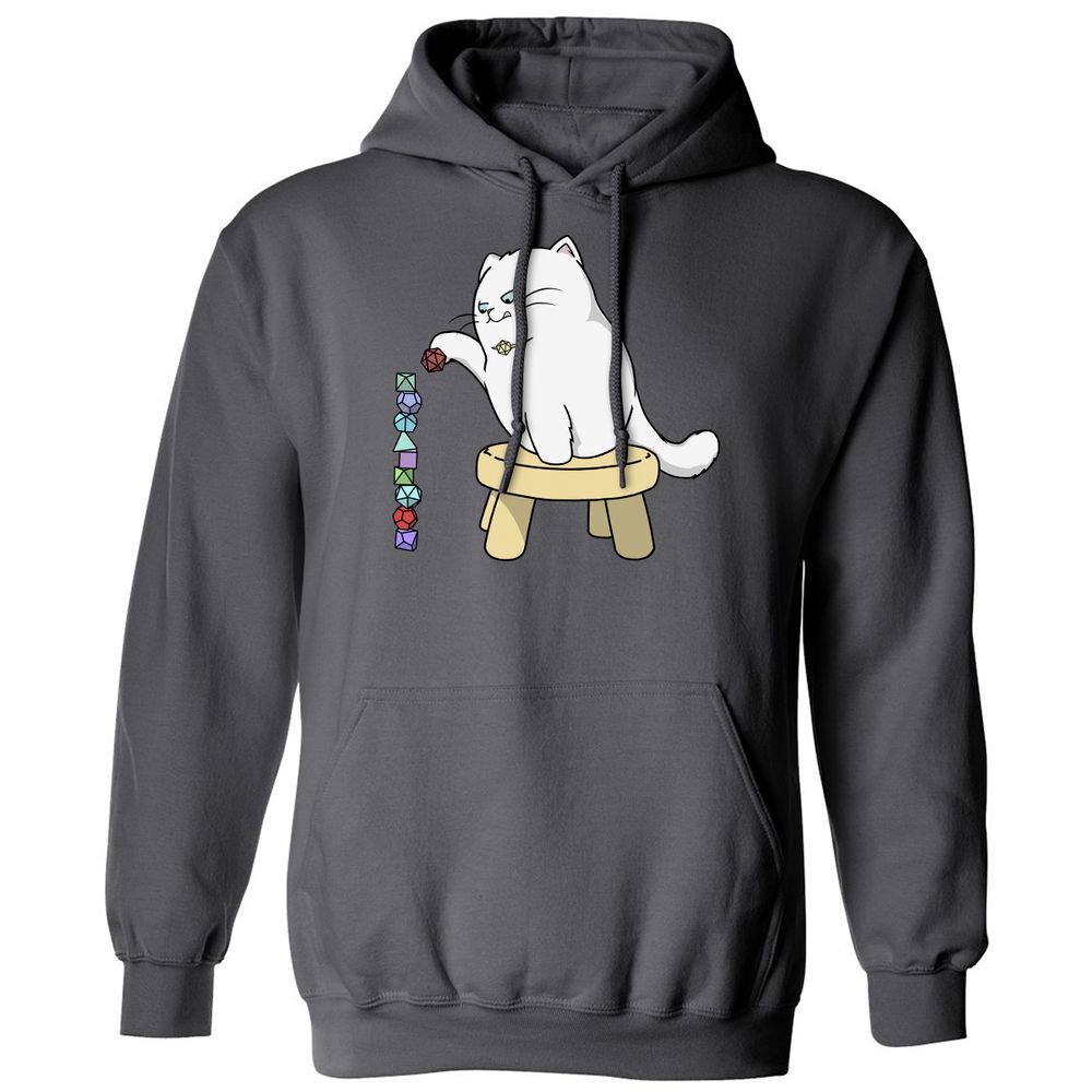 Cat Stacking Dice Classic Unisex Hoodie - Charcoal - 7