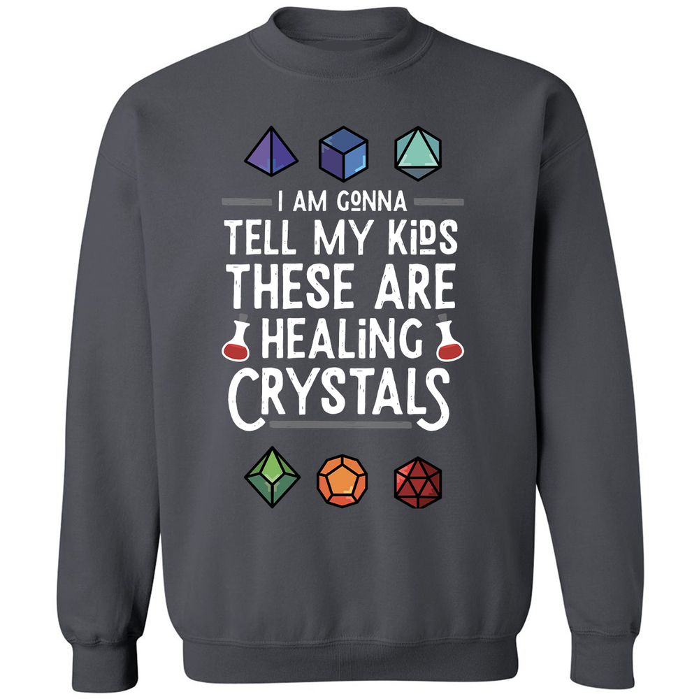 Healing Crystals Classic Unisex Sweatshirt - Charcoal - 7