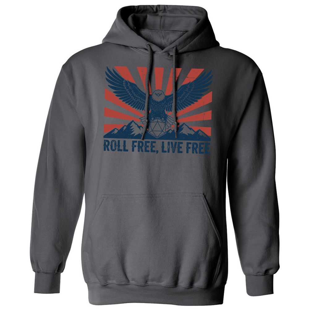 Roll Free, Live Free Classic Unisex Hoodie - Charcoal - 7
