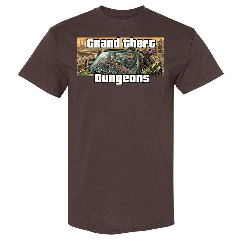 Grand Theft Dungeons Classic Unisex T-Shirt - Dark Chocolate - 7