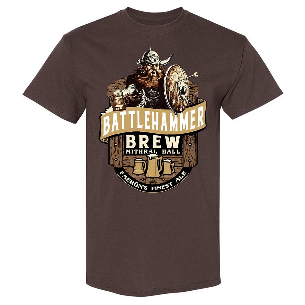 Battlehammer Brew Classic Unisex T-Shirt - Dark Chocolate - 7